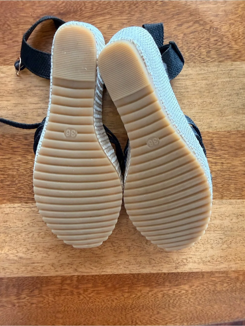 Black Woven Platform Wedge Sandals - Women's